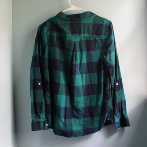 Blue & green Tommy Hilfiger flannel, size M - Picture 2 of 3